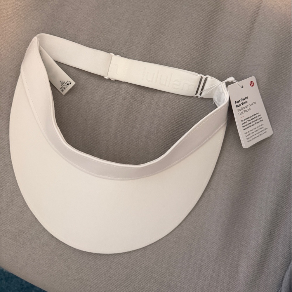 Lululemon Fast Paced White Run Visor